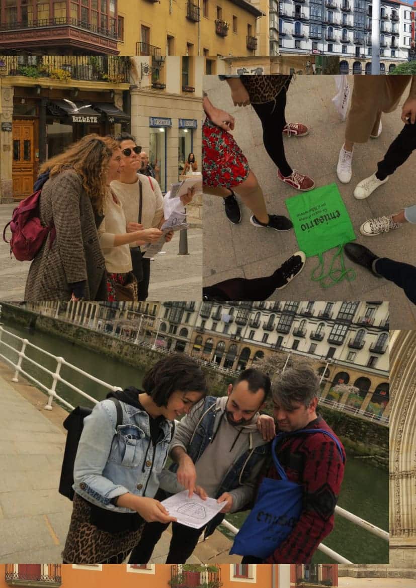 Team building Bilbao - Competición por equipos a gincana cultural de Epikana. Juego con retos colaborativos y pruebas de lógica y observación. Epikana Permite grupos muy grandes con muchas personas jugando a la vez
